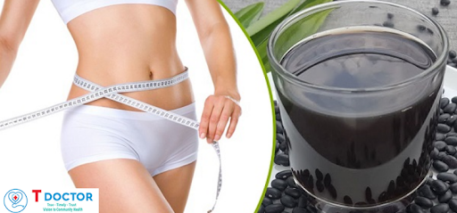 Nước đậu đen rang hỗ trợ giảm cân rất tốt đối với phụ nữ