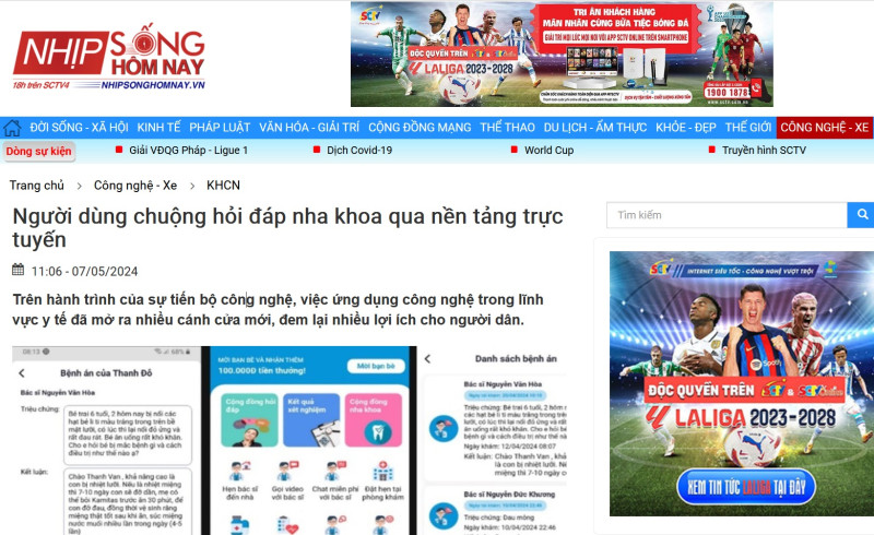 Nhịp sống - Người dùng chuộng hỏi đáp nha khoa qua nền tảng trực tuyến