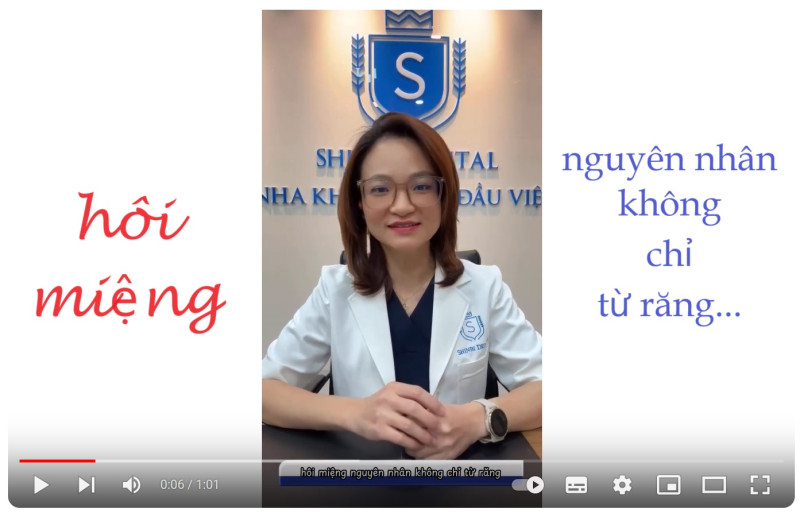 Bác sĩ Hương Shinbi Dental - đối tác của Tdentist.vn tư vấn về hôi miệng không chỉ do răng