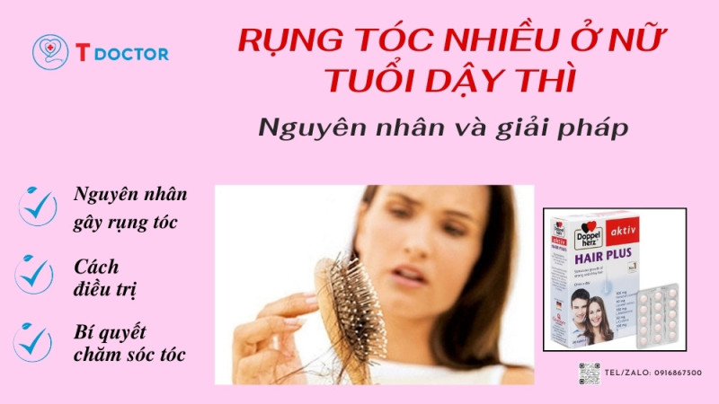 Rụng tóc nhiều ở nữ tuổi dậy thì: Nguyên nhân và giải pháp