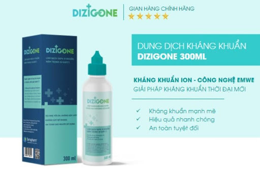 Dizigone là dung dịch kháng khuẩn vượt trội và khả năng phục hồi tái tạo da nhanh chóng với công nghệ kháng khuẩn EMWE® tiên tiến từ Châu  u, giúp tiêu diệt tới 99,99% các loại vi khuẩn, virus, vi nấm gây bệnh CHỈ TRONG 30 GI Y mà không gây đau rát. Dizigone giúp thúc đẩy khả năng phục hồi vết thương nhanh chóng và hiệu quả, trả lại cho bạn làn da khỏe mạnh và ngăn ngừa tối đa nguy cơ để lại sẹo.